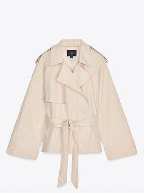 Zara short belted trench coat
